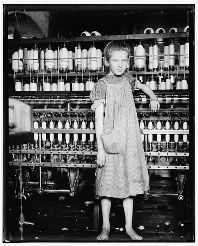 little girl working in textile mill--ca. 1920
